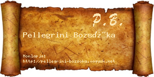 Pellegrini Bozsóka névjegykártya